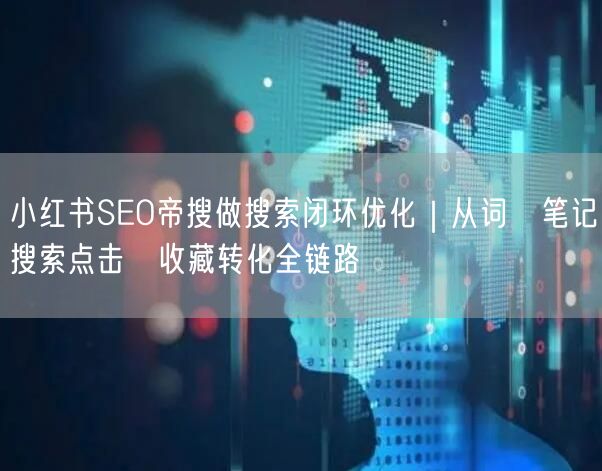小红书SEO帝搜做搜索闭环优化｜从词→笔记→搜索点击→收藏转化全链路