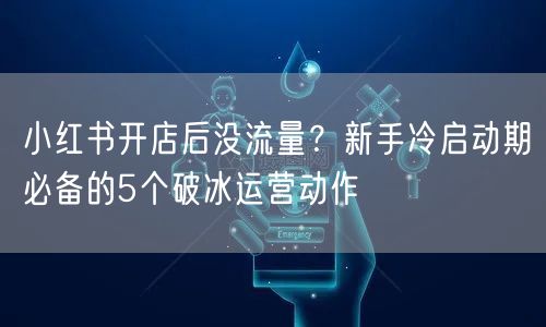 小红书开店后没流量？新手冷启动期必备的5个破冰运营动作