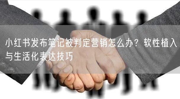 小红书发布笔记被判定营销怎么办？软性植入与生活化表达技巧