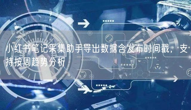 小红书笔记采集助手导出数据含发布时间戳，支持按周趋势分析