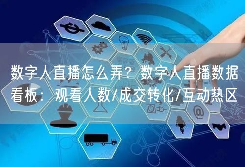 数字人直播怎么弄？数字人直播数据看板：观看人数/成交转化/互动热区