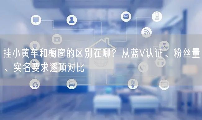 挂小黄车和橱窗的区别在哪？从蓝V认证、粉丝量、实名要求逐项对比